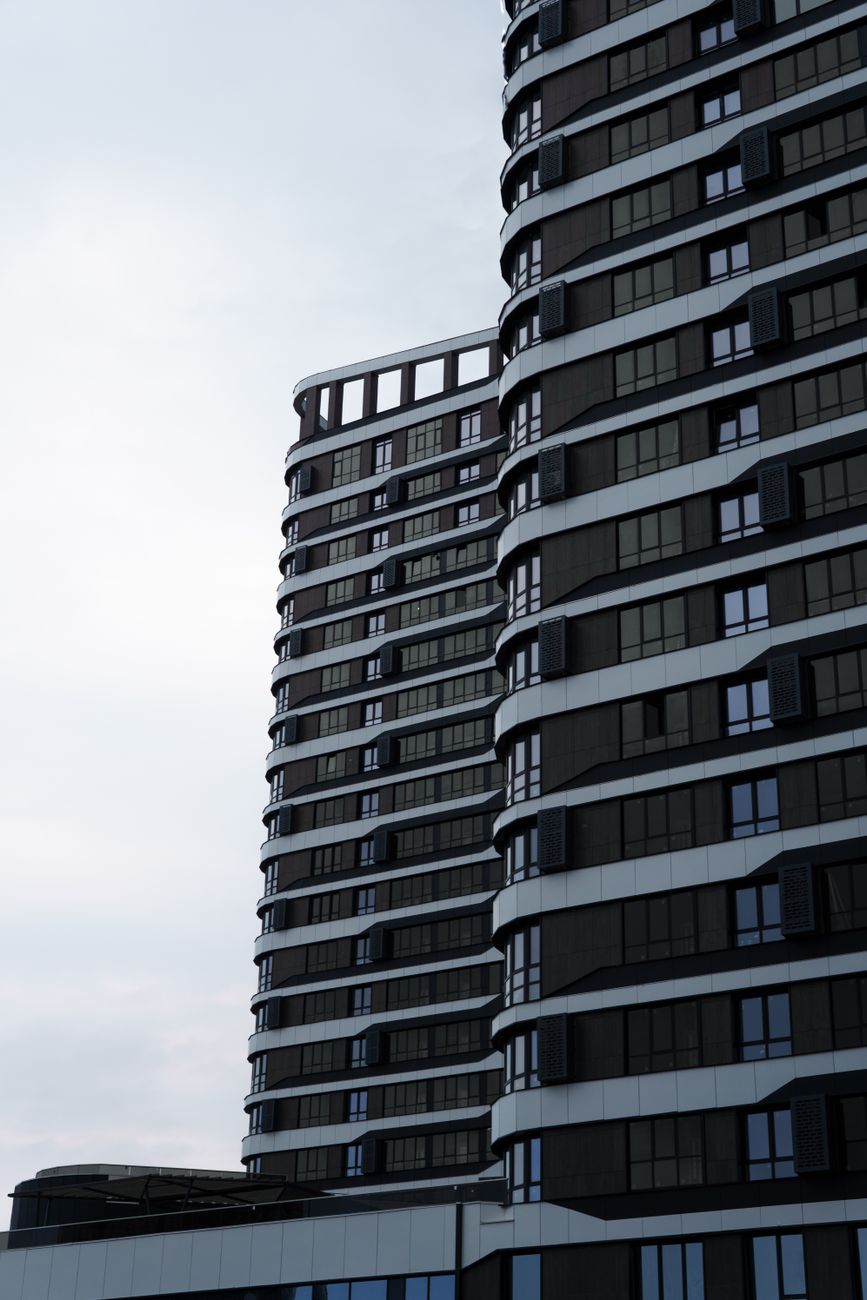 Contemporary residential building facade